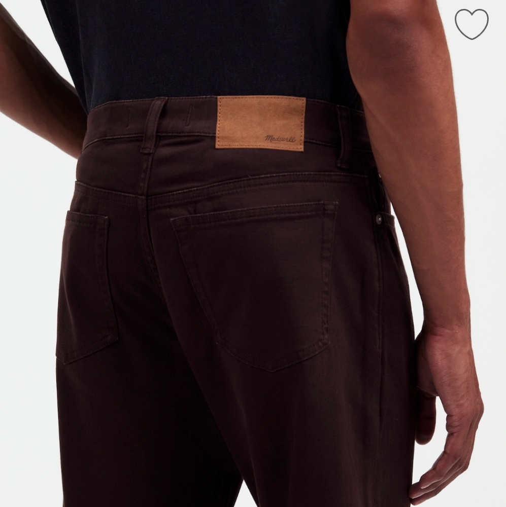 Madewell Men's Straight Jeans - Deep Brown - Picture 5 of 9